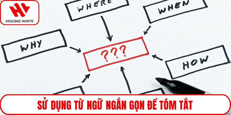 Sử dụng từ ngữ ngắn gọn để tóm tắt