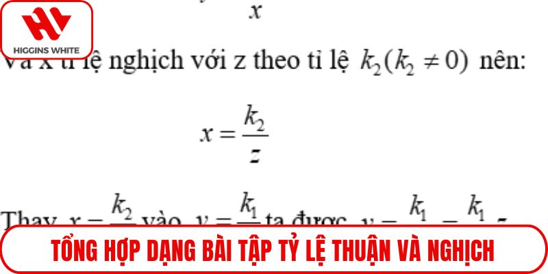 Tổng hợp dạng bài tập tỷ lệ thuận và nghịch