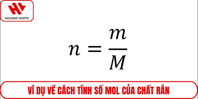 Ví dụ về cách tính số mol của chất rắn